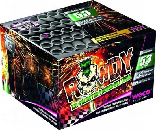 WECO ROWDY 53 Schuss Batteriefeuerwerk