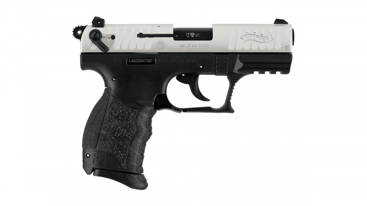 WALTHER P22 Q Nickel Finish 9mm P.A.K.