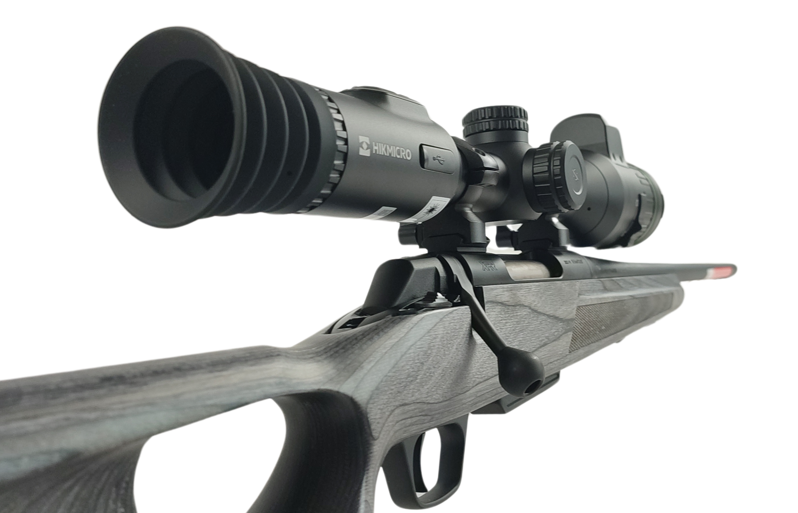 WINCHESTER XPR Thumbhole mit Stahl-Fixmontage montiertes HIKMICRO Alpex A50EL mit LRF .308 Win