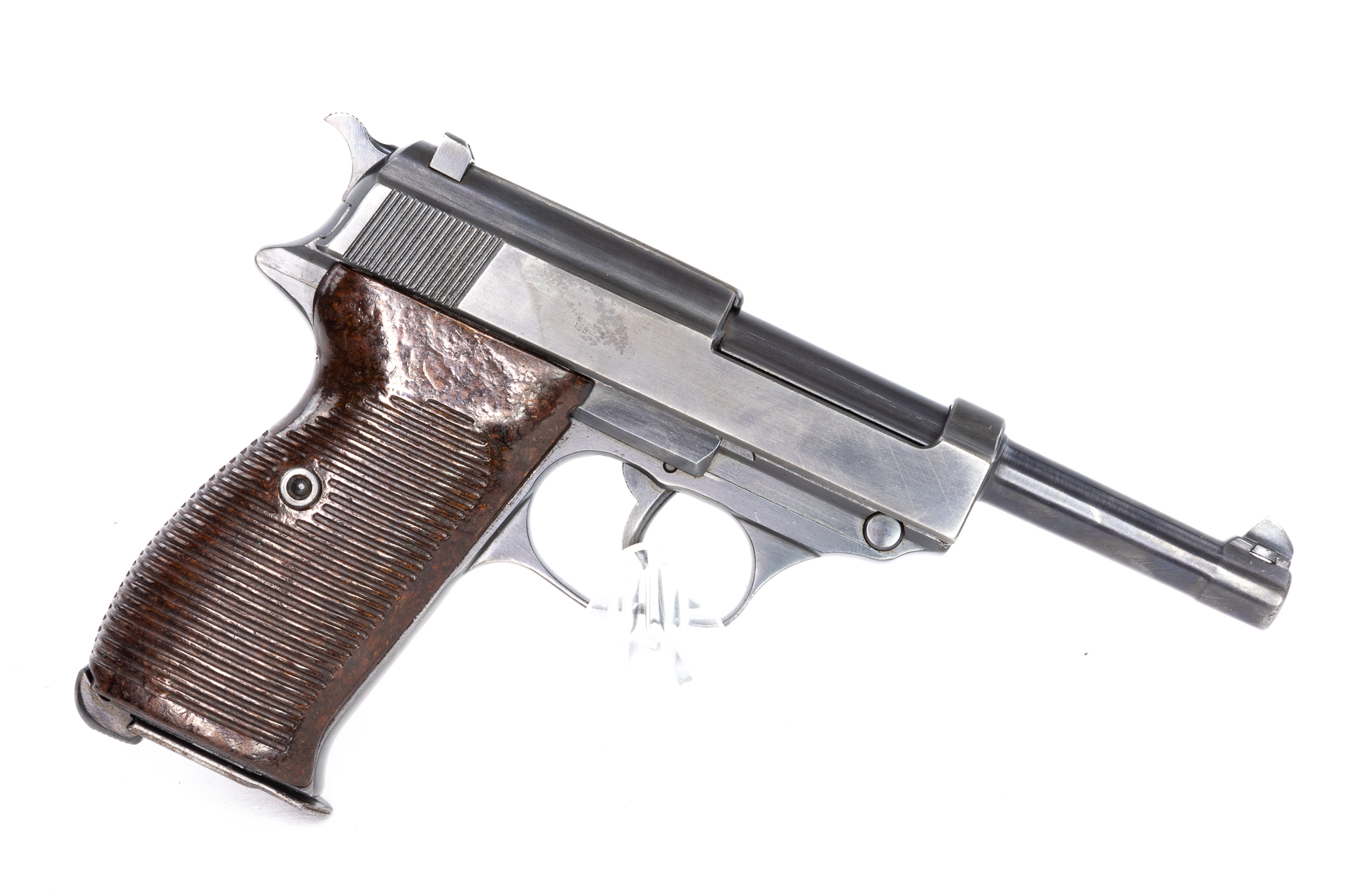 gebr. WALTHER P38 byf43, Fertigung Mauser Werke mit Ledertasche, Zustand: Sehr gut