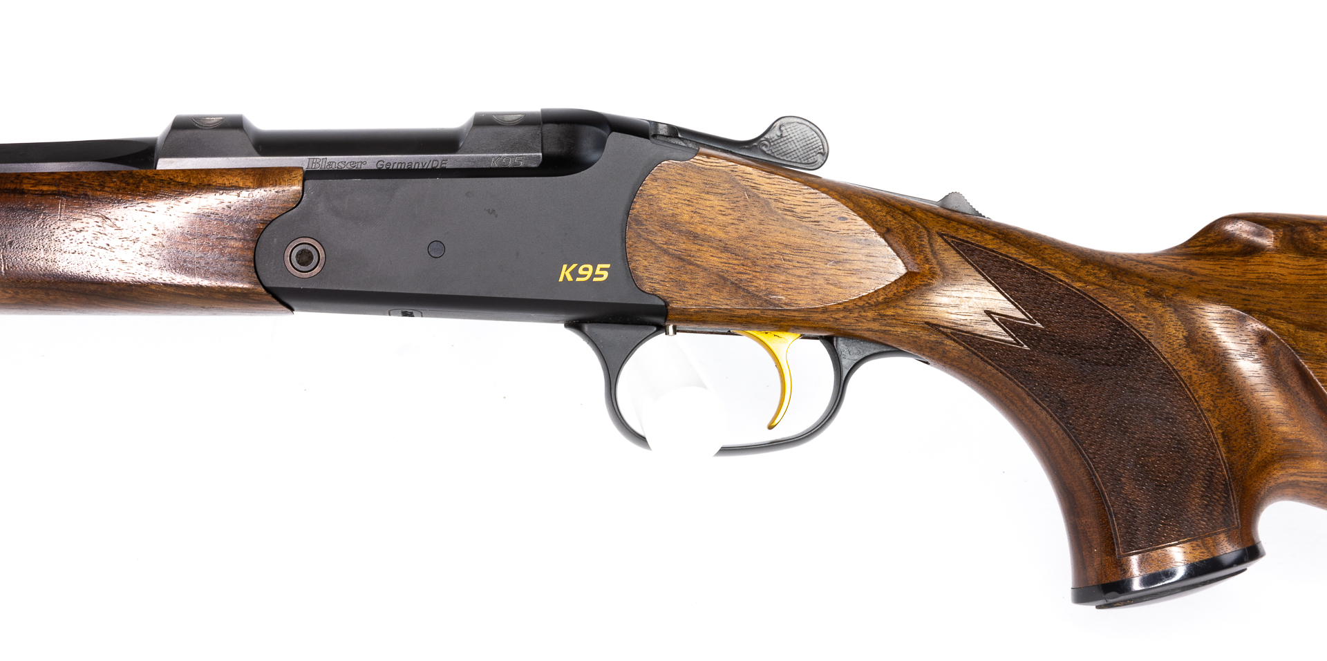 gebr. Blaser K95 Black Edition Stutzen mit Achtkantlauf und Vergoldetem Verschlussblock NP: € 8.736,00, Zustand: Neuwertig