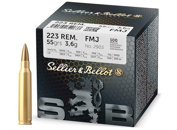 S&B .223 Rem. FMJ 3,6g/55gr 100er Schüttpackung