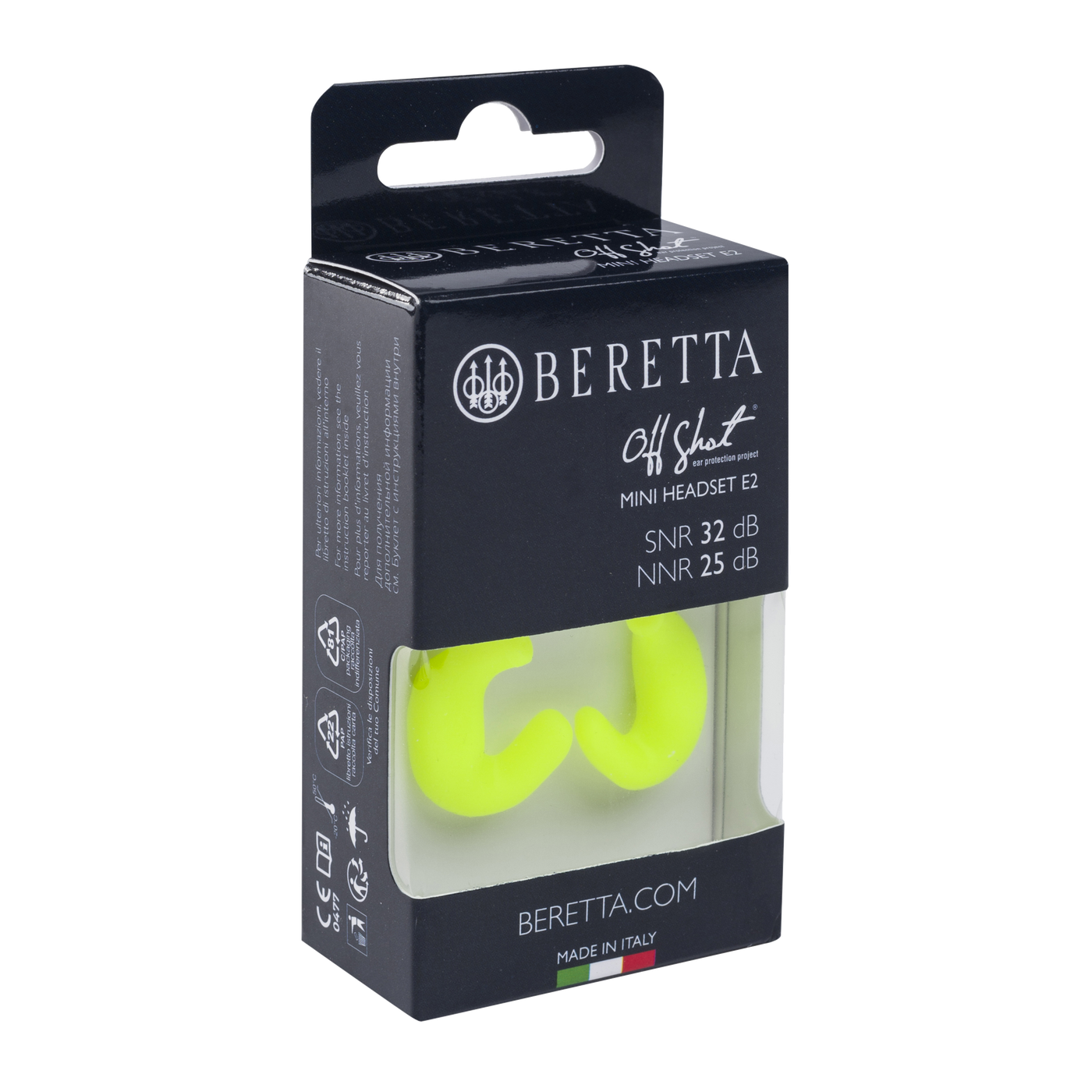 BERETTA Ohrstöpsel Mini Headset E2 Yellow